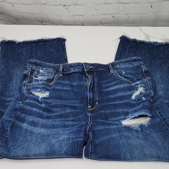 American Eagle Outfitters Jeans | American Eagle Tall Wide Leg Crop Jeans | Poshmark